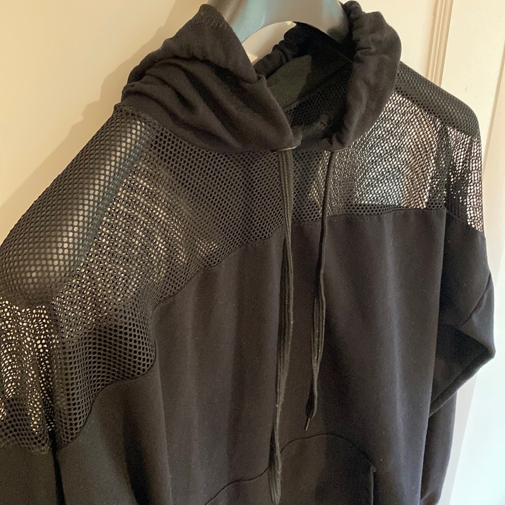 CAFCAF mesh shoulder hoodie